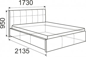 Кровать Изабелла с латами Newtone cacao 1600x2000 в Советском - sovetskiy.ok-mebel.com | фото 6