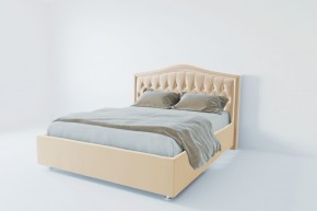 Кровать Калининград с ПМ 1200 (экокожа бежевая) в Советском - sovetskiy.ok-mebel.com | фото