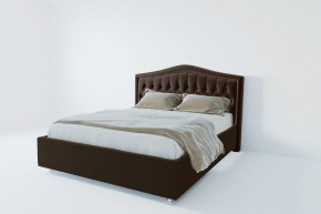 Кровать Калининград с ПМ 1200 (экокожа коричневая) в Советском - sovetskiy.ok-mebel.com | фото 2