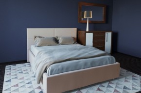 Кровать Корсика с ПМ 1400 (экокожа бежевая) в Советском - sovetskiy.ok-mebel.com | фото 2