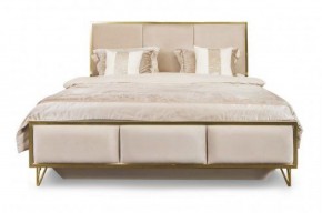Кровать Lara 1800 с мягким изголовьем + основание (белый глянец) в Советском - sovetskiy.ok-mebel.com | фото
