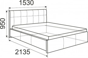 Кровать Изабелла с латами Newtone light beige 1400x2000 в Советском - sovetskiy.ok-mebel.com | фото