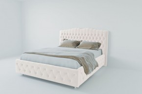 Кровать Нягань с ПМ 1200 (экокожа белая) в Советском - sovetskiy.ok-mebel.com | фото 2