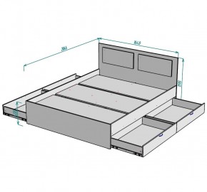 Кровать Ольга L34 (1600) 4 ящика в Советском - sovetskiy.ok-mebel.com | фото 2