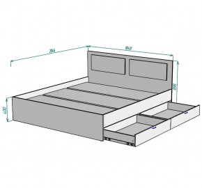 Кровать Ольга L43 (1800) 2 ящика в Советском - sovetskiy.ok-mebel.com | фото 2