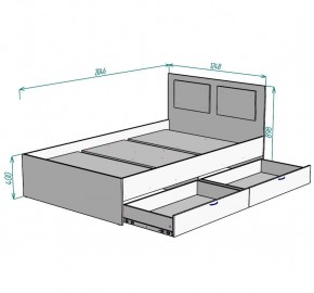 Кровать Ольга L45 (1200) 2 ящика в Советском - sovetskiy.ok-mebel.com | фото 2