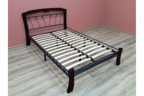 Кровать "Муза 4 Лайт" КМД9 Черная (1600*2000) (ножки-шоколад) с коваными изделиями в Советском - sovetskiy.ok-mebel.com | фото 3