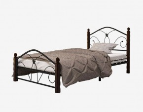 Кровать "Селена 1" Черная (900*2000) (ножки-шоколад) с коваными элементами в Советском - sovetskiy.ok-mebel.com | фото 2