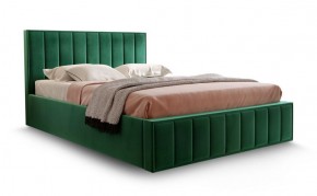 Кровать "Вена" 1400 СТАНДАРТ Вариант 1 Мора зеленый + бельевой ящик с кроватным основанием и подъемным механизмом в Советском - sovetskiy.ok-mebel.com | фото