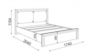 Кровать 1.6 Глэдис М31 с настилом и мягкой частью (ЯШС/Белый) в Советском - sovetskiy.ok-mebel.com | фото 3