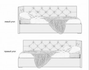 Кровать угловая Лэсли интерьерная +настил ДСП (90х200) в Советском - sovetskiy.ok-mebel.com | фото 2
