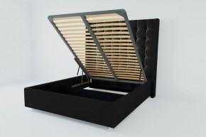 Кровать Венеция ЛЮКС с ПМ 1600 (экокожа кольт ч) в Советском - sovetskiy.ok-mebel.com | фото