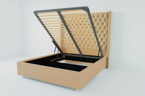 Кровать Версаль ЛЮКС с ПМ 1800 (экокожа бежевая) в Советском - sovetskiy.ok-mebel.com | фото 2