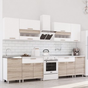 Кухня Айсбери 2.4 м (Белый/Дуб Сонома) в Советском - sovetskiy.ok-mebel.com | фото