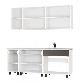 Кухня Дакота 2,0 (бетон пайн/графит) в Советском - sovetskiy.ok-mebel.com | фото 2