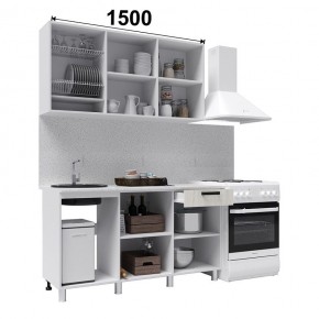 Кухня ДИОР 1500 (Белый/Дуб Крафт белый) в Советском - sovetskiy.ok-mebel.com | фото 2