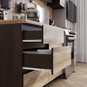 Кухня Энигма 1.6 м (венге/дуб каньон) в Советском - sovetskiy.ok-mebel.com | фото 2