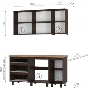 Кухня Энигма 1.6 м (венге/дуб каньон) в Советском - sovetskiy.ok-mebel.com | фото 4