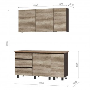 Кухня Энигма 1.6 м (венге/дуб каньон) в Советском - sovetskiy.ok-mebel.com | фото 5