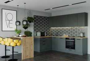 Кухня угловая Антрацит 2600х1600 (Стол. 38мм) в Советском - sovetskiy.ok-mebel.com | фото