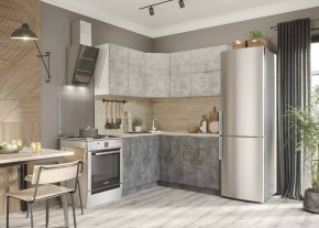 Кухонный гарнитур Асти-бетон угловой 1,4*1,6 в Советском - sovetskiy.ok-mebel.com | фото