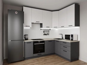 Кухонный гарнитур Меренга 2200*1600 h950 (Стол. 26мм) в Советском - sovetskiy.ok-mebel.com | фото