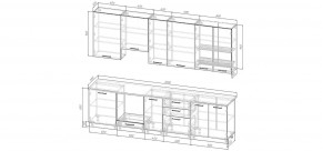 Кухонный гарнитур Меренга 3000 h950 (Стол. 38мм) в Советском - sovetskiy.ok-mebel.com | фото 2