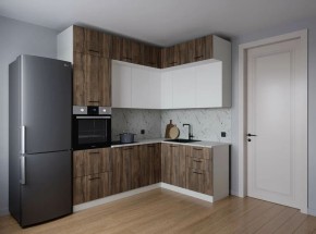 Кухонный гарнитур Старое Дерево 2200*1700 (Стол. 38мм) в Советском - sovetskiy.ok-mebel.com | фото