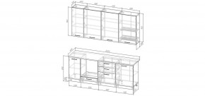 Кухонный гарнитур Старое Дерево 2200 h950 (Стол. 26мм) в Советском - sovetskiy.ok-mebel.com | фото 2