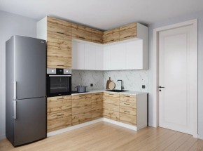 Кухонный гарнитур угловой Лада 2200*1700 (Стол. 26мм) в Советском - sovetskiy.ok-mebel.com | фото