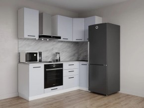 Кухонный гарнитур угловой Смоки 2200*1000 (Стол. 38 мм) в Советском - sovetskiy.ok-mebel.com | фото