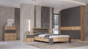 ЛЕНОРА Спальный гарнитур (модульный) графит в Советском - sovetskiy.ok-mebel.com | фото