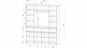 ЛЕНОРА Спальный гарнитур (модульный) графит в Советском - sovetskiy.ok-mebel.com | фото 9
