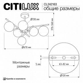 Люстра на штанге Citilux RONNY CL242163 в Советском - sovetskiy.ok-mebel.com | фото 12