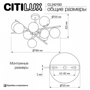 Люстра на штанге Citilux Ronny CL242193 в Советском - sovetskiy.ok-mebel.com | фото 8