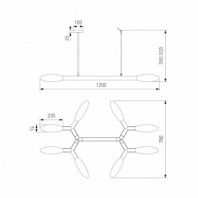 Люстра на штанге Eurosvet Covalent 30180 черный в Советском - sovetskiy.ok-mebel.com | фото 3