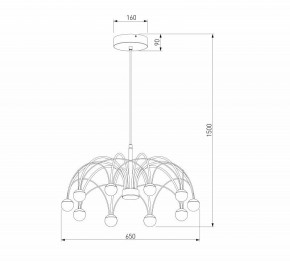 Люстра на штанге Eurosvet Ragno 90030/10 LED золото в Советском - sovetskiy.ok-mebel.com | фото 5