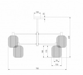 Люстра на штанге Eurosvet Voile 30191/6 черный в Советском - sovetskiy.ok-mebel.com | фото 3