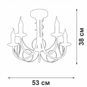 Люстра на штанге Vitaluce V3035 V3035-0/5PL в Советском - sovetskiy.ok-mebel.com | фото 3