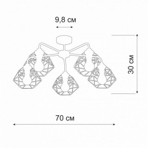 Люстра на штанге Vitaluce V4258 V4258-0/5PL в Советском - sovetskiy.ok-mebel.com | фото 2