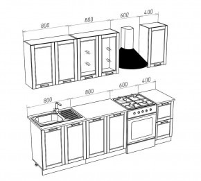 МИЛАНО Кухонный гарнитур 2,0 м Компоновка №1 (Орех) в Советском - sovetskiy.ok-mebel.com | фото 3