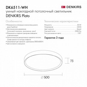 Накладной светильник Denkirs PLATO DK6511-WH/1 в Советском - sovetskiy.ok-mebel.com | фото 10