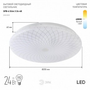 Накладной светильник Эра Slim SPB-6 Slim 3 24-4K в Советском - sovetskiy.ok-mebel.com | фото 2