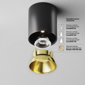 Накладной светильник Maytoni Alfa LED C064CL-12W4K-RD-B в Советском - sovetskiy.ok-mebel.com | фото 3