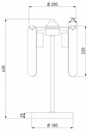 Настольная лампа декоративная Eurosvet Claire 01170/3 золото в Советском - sovetskiy.ok-mebel.com | фото 3