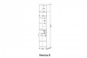 НИКОЛЬ 6 Пенал в Советском - sovetskiy.ok-mebel.com | фото 2