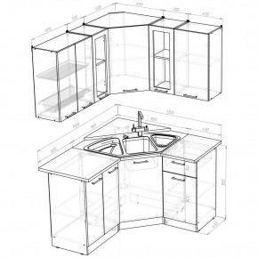 ОЛЬГА Кухонный гарнитур Оптима 2 (1500*1300 мм) в Советском - sovetskiy.ok-mebel.com | фото 2