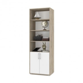 ОЛИВИЯ О21 Шкаф-стеллаж (дуб серый/белый) в Советском - sovetskiy.ok-mebel.com | фото
