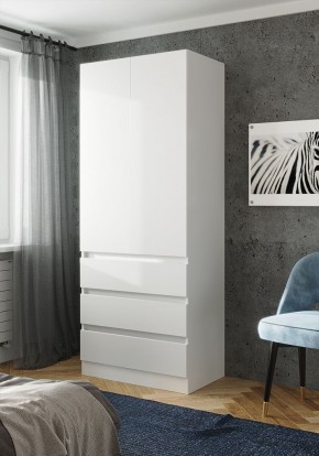 ПАРУС Шкаф 2-х ств. 800 (белый) в Советском - sovetskiy.ok-mebel.com | фото