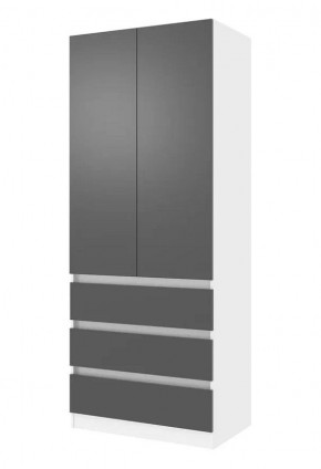 ПАРУС Шкаф 2-х ств. 800 (белый/графит) в Советском - sovetskiy.ok-mebel.com | фото